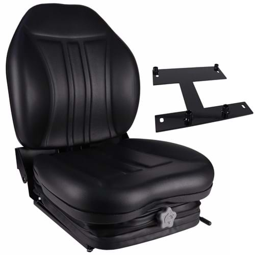 SK8301744 High Back Seat, Black Vinyl w/ Integrated Suspension