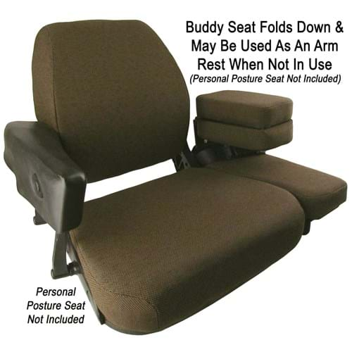 SR8301678 Side Kick Seat for John Deere 30, 40 & 50 Series, Kayak Brown Fabric