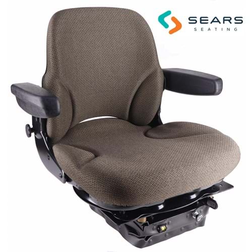 SR8301995 Sears Mid Back Seat, Brown Fabric w/ Air Suspension