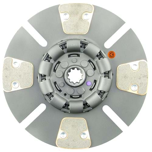 384633 10-1/2" Transmission Disc, 4 Pad, w/ 1-1/8" 10 Spline Hub - Reman