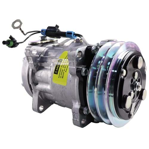 8804318 Genuine Sanden SD7H15 Compressor, w/ 2 Groove Clutch - New 8804318